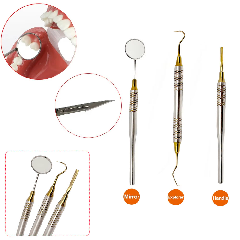 Dental Mirror Probe - Premium Stainless Steel Dental Mouth Mirror