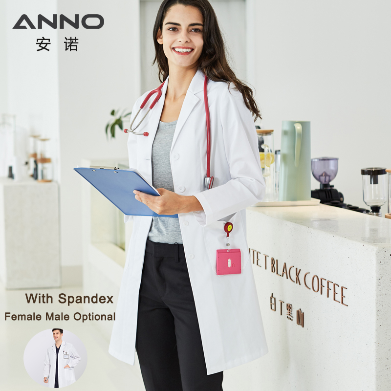 Medical Lab Coat - ANNO Long Sleeve Lab Uniforms With