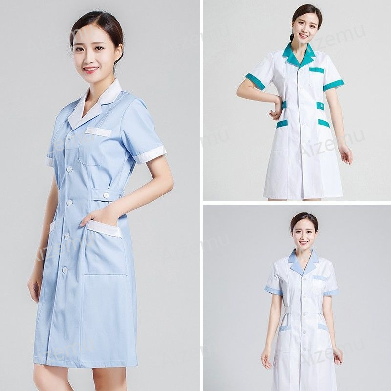 Medical Lab Coat - Unisex Short Sleeve Beauty Salon Scrubs