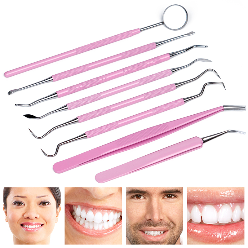1pc Pink Dental Tweezers Probe - Dental Mirror Probe ulasan dan harga