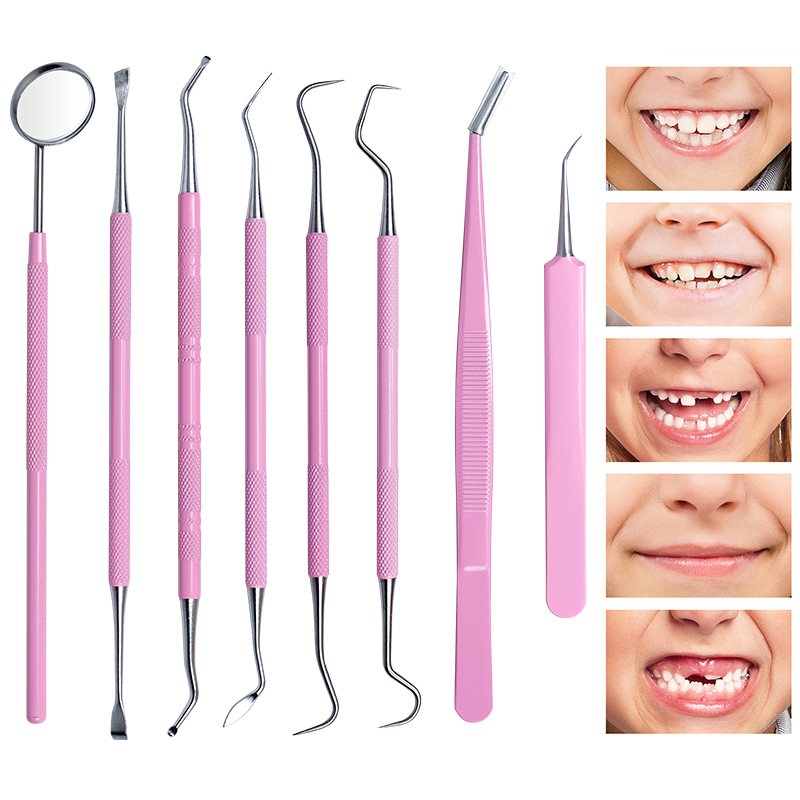 1pc Pink Dental Tweezers Probe - Dental Mirror Probe ulasan dan harga