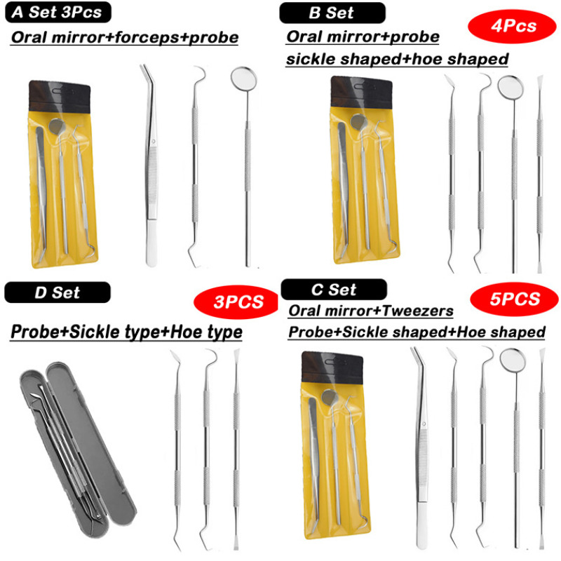 1Set Dental Mouth Mirror Tweez - Dental Mirror Probe ulasan dan harga