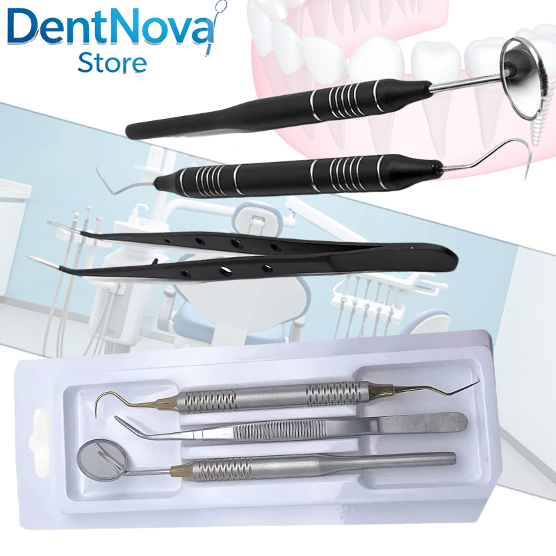 Dental Exam Set Stainless Stee - Dental Mirror Probe ulasan dan harga