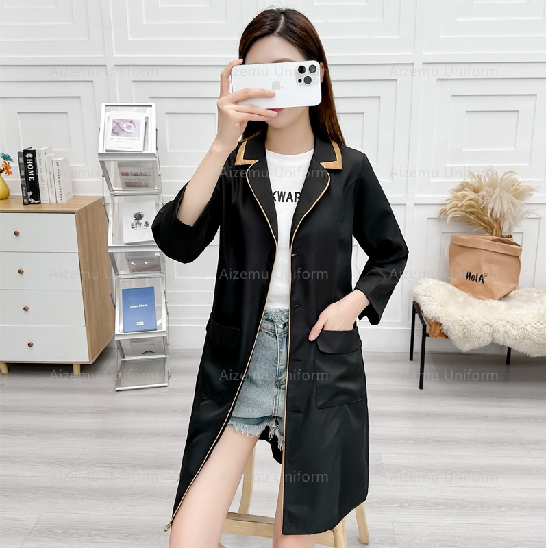 black beauty uniform with beau - Medical Lab Coat ulasan dan harga