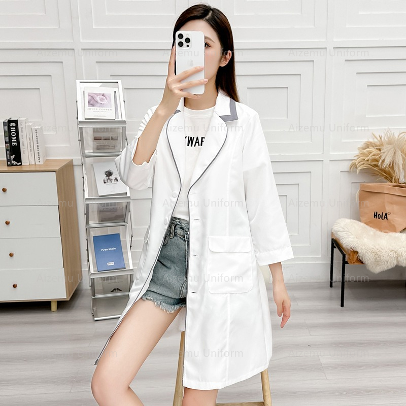 black beauty uniform with beau - Medical Lab Coat ulasan dan harga