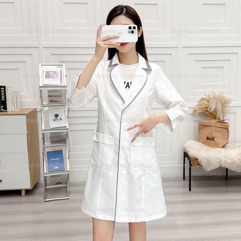 black beauty uniform with beau - Medical Lab Coat ulasan dan harga