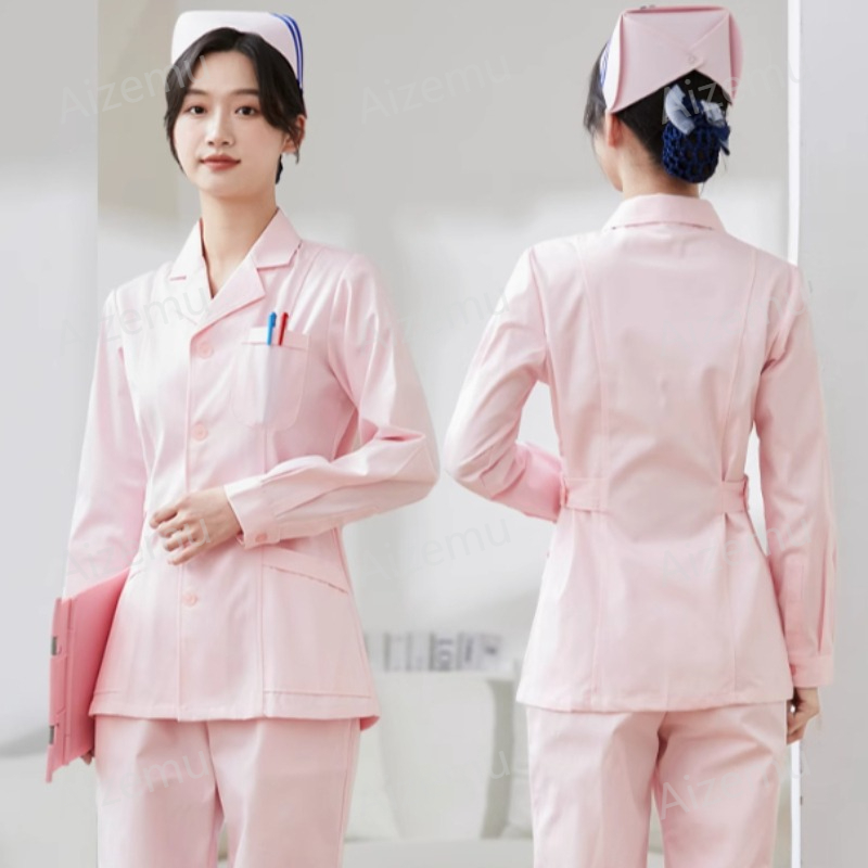 New White Long Sleeve Nurse Un - Medical Lab Coat ulasan dan harga