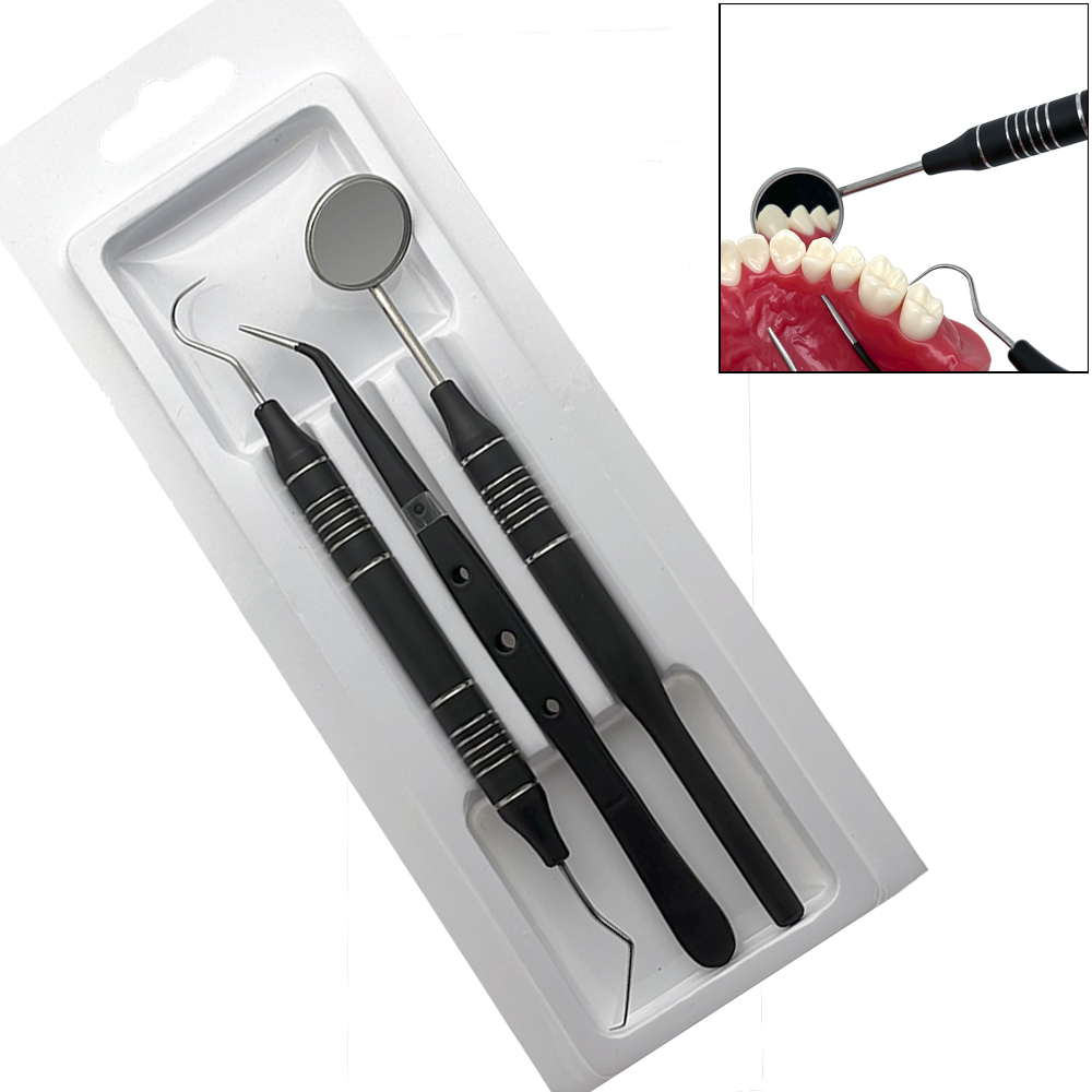 3Pcs/set Dental Mirror kit Mou - Dental Mirror Probe ulasan dan harga