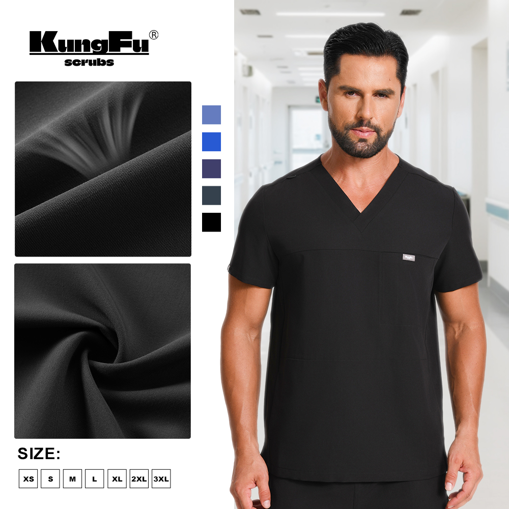 KUNGFU SCRUBS Nurse Uniform Me - Medical Lab Coat ulasan dan harga