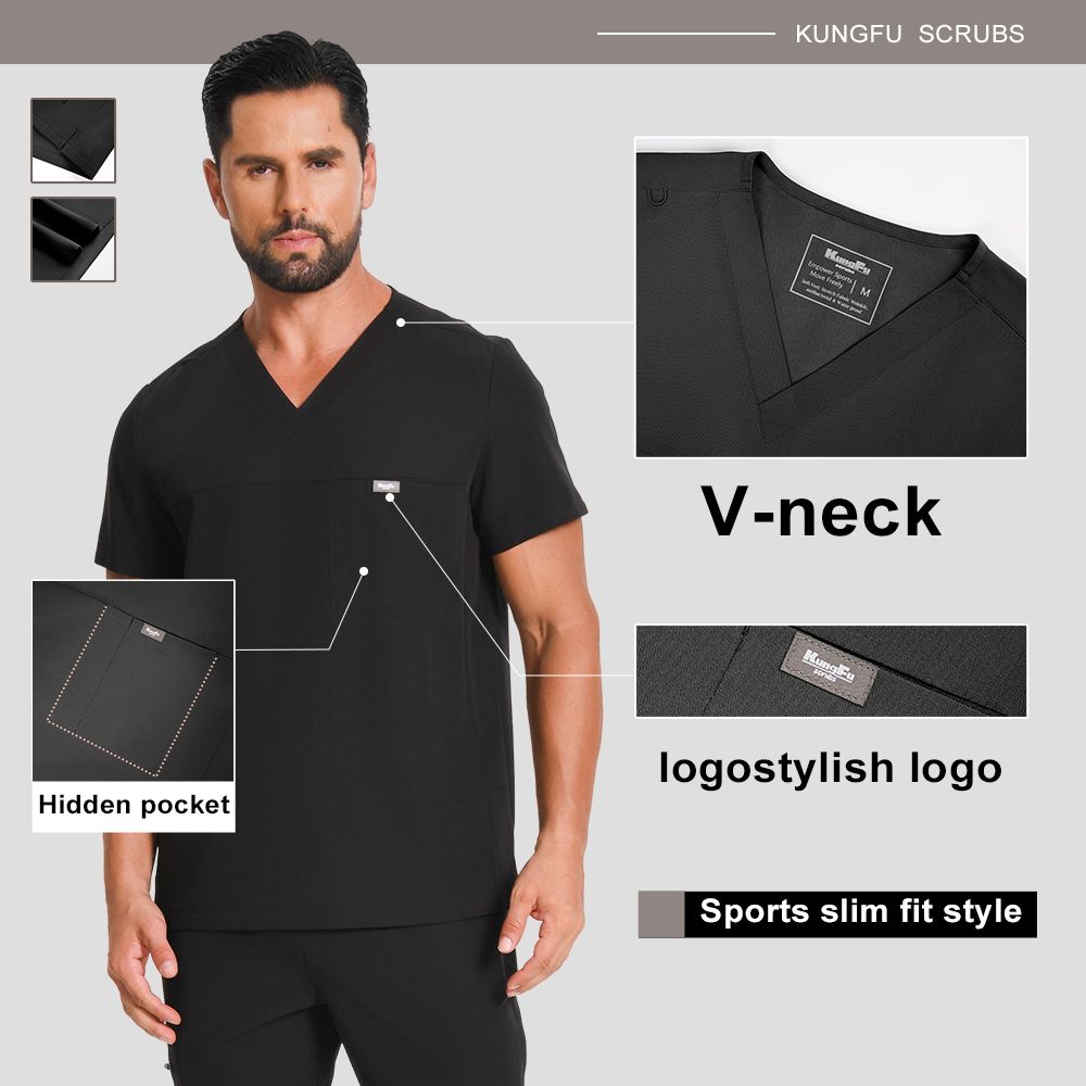 KUNGFU SCRUBS Nurse Uniform Me - Medical Lab Coat ulasan dan harga