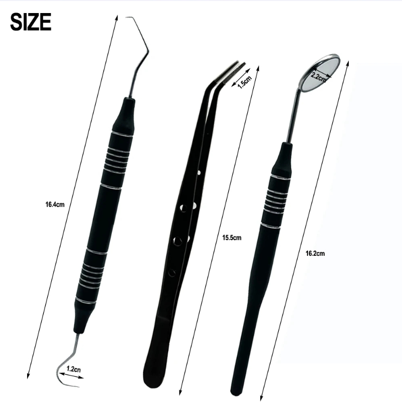 3Pcs/set Dental Mirror kit Mou - Dental Mirror Probe ulasan dan harga