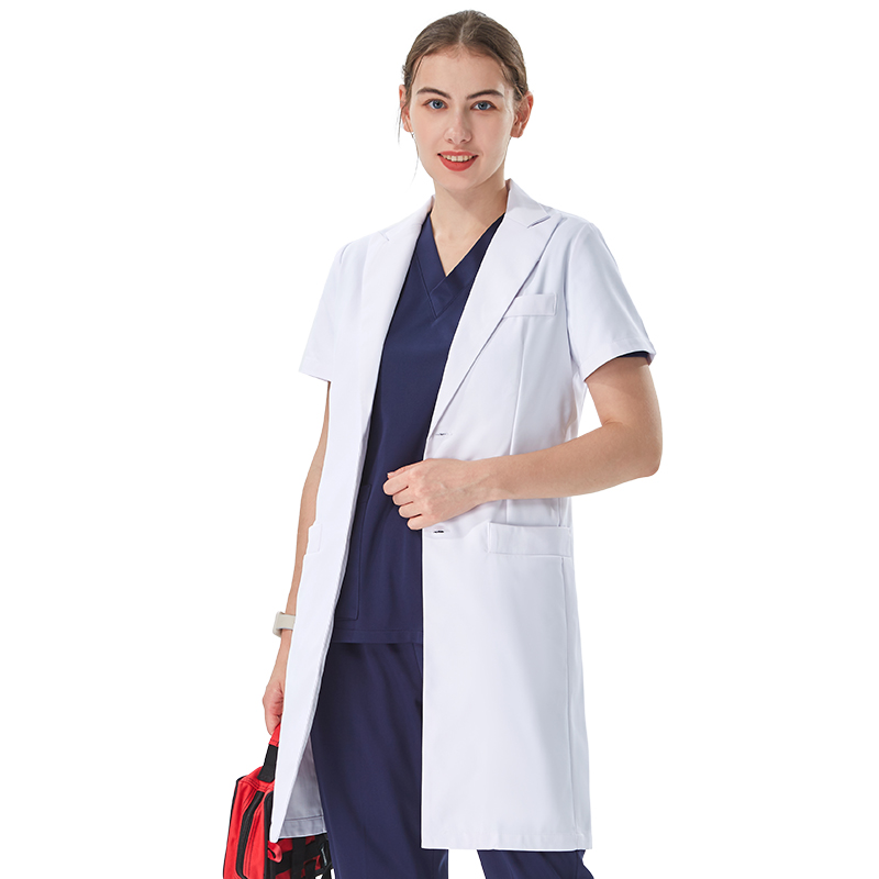 Thoughtful Lapel Collar White  - Medical Lab Coat ulasan dan harga