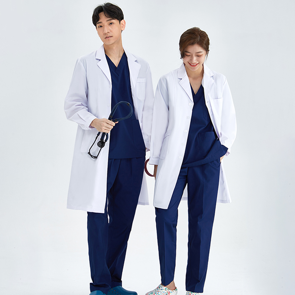 Unisex White Coat Lab Coat Hos - Medical Lab Coat ulasan dan harga